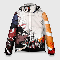 Куртка зимняя мужская Афросамурай аниме, цвет: 3D-красный