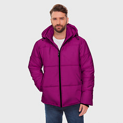 Куртка зимняя мужская Радуга v3 - Баклажановый, цвет: 3D-черный — фото 2