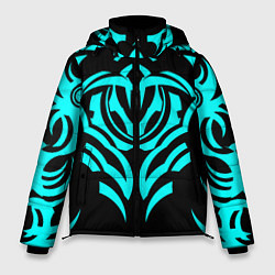 Куртка зимняя мужская Узор, фэнтези, музыка, тату, цвет: 3D-черный