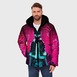 Куртка зимняя мужская CYBERFUCK, цвет: 3D-черный — фото 2