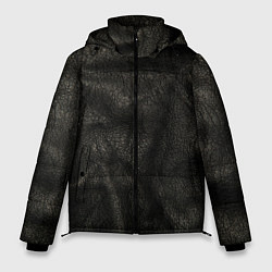 Куртка зимняя мужская Черная кожа, цвет: 3D-черный