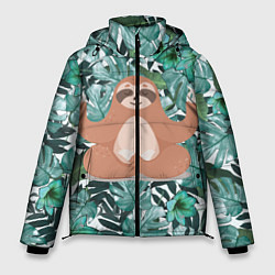 Куртка зимняя мужская Ленивец Йог, цвет: 3D-черный