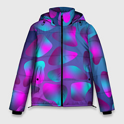 Куртка зимняя мужская Неоновые капли, цвет: 3D-черный