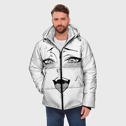 Куртка зимняя мужская Ахегао, цвет: 3D-светло-серый — фото 2