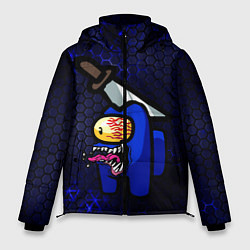 Куртка зимняя мужская Among Us Imposter Blue, цвет: 3D-черный