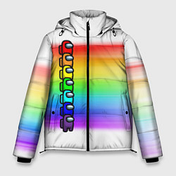 Куртка зимняя мужская AMONG US - РАДУГА, цвет: 3D-светло-серый