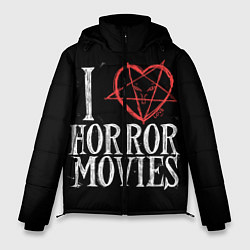 Куртка зимняя мужская I Love Horror Movies, цвет: 3D-красный