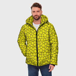 Куртка зимняя мужская Смайлики, цвет: 3D-светло-серый — фото 2