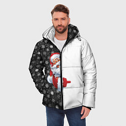 Куртка зимняя мужская Дедушка Мороз, цвет: 3D-черный — фото 2
