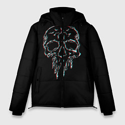 Куртка зимняя мужская Skull Glitch, цвет: 3D-красный