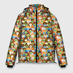 Куртка зимняя мужская Масочный Режим, цвет: 3D-черный