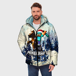 Куртка зимняя мужская Зимний Майнкрафт, цвет: 3D-красный — фото 2