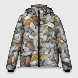 Мужская зимняя куртка Желто-серый каменный узор