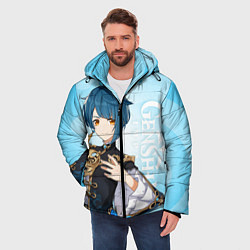 Куртка зимняя мужская GENSHIN IMPACT, СИН ЦЮ, цвет: 3D-светло-серый — фото 2