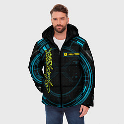 Куртка зимняя мужская Cyberpunk Militech Corporation, цвет: 3D-черный — фото 2