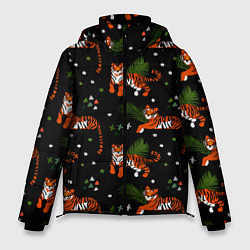 Куртка зимняя мужская Tigers, цвет: 3D-черный