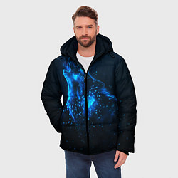 Куртка зимняя мужская Космический Волк, цвет: 3D-светло-серый — фото 2