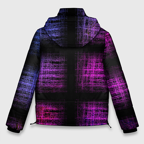 Мужская зимняя куртка Неоновая абстракция / 3D-Светло-серый – фото 2