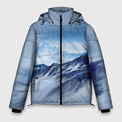 Мужская зимняя куртка Серо-голубые горы