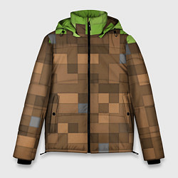Куртка зимняя мужская Minecraft камуфляж, цвет: 3D-черный