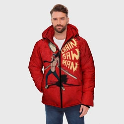 Куртка зимняя мужская Человек Бензопила, цвет: 3D-светло-серый — фото 2