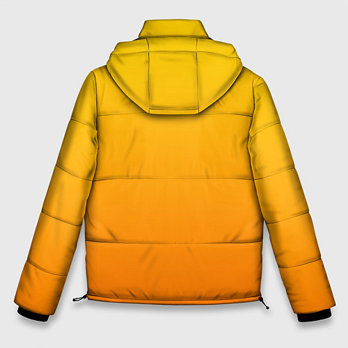 Мужская зимняя куртка Оранжевый градиент / 3D-Светло-серый – фото 2