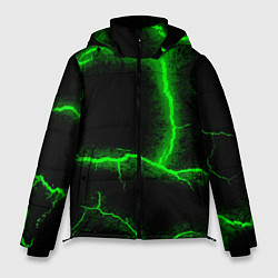 Мужская зимняя куртка К - 13 зелёная трещина 3D