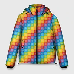 Куртка зимняя мужская Чакры, цвет: 3D-черный