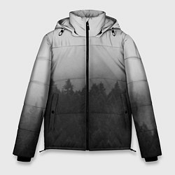 Куртка зимняя мужская Туманный лес, цвет: 3D-черный