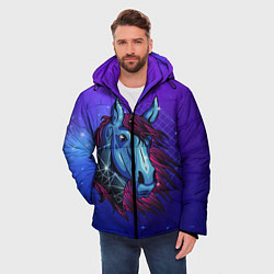 Куртка зимняя мужская Retrowave Neon Horse, цвет: 3D-красный — фото 2