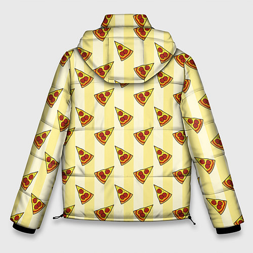 Мужская зимняя куртка Кусочки Пиццы / 3D-Светло-серый – фото 2