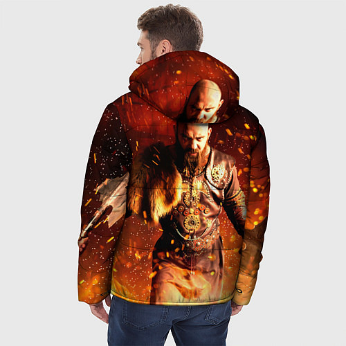 Мужская зимняя куртка Valheim Викинг в огне / 3D-Красный – фото 4