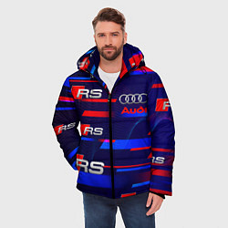Куртка зимняя мужская AUDI RS SPORT АУДИ РС СПОРТ, цвет: 3D-черный — фото 2