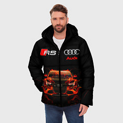 Куртка зимняя мужская AUDI RS 5 FIRE АУДИ РС 5, цвет: 3D-красный — фото 2