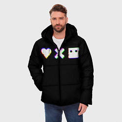 Куртка зимняя мужская Love Death and Robots Glitch, цвет: 3D-черный — фото 2