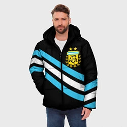 Куртка зимняя мужская Сборная Аргентины, цвет: 3D-черный — фото 2