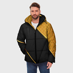 Куртка зимняя мужская 3D BLACK & GOLD, цвет: 3D-черный — фото 2