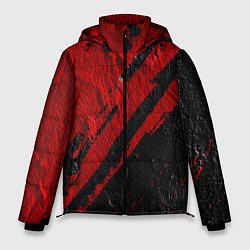 Мужская зимняя куртка Красное чёрное 3D