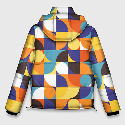 Мужская зимняя куртка Геометрия / 3D-Светло-серый – фото 2