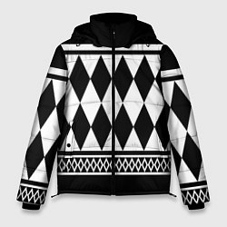 Куртка зимняя мужская Абстракционизм, цвет: 3D-черный