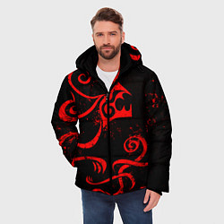 Куртка зимняя мужская ТАТУИРОВКА ДРАКЕНА, цвет: 3D-черный — фото 2