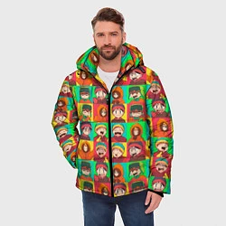 Куртка зимняя мужская Аниме Южный парк, цвет: 3D-светло-серый — фото 2