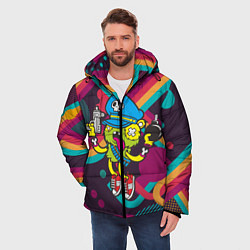 Куртка зимняя мужская Crazy Bomberman, цвет: 3D-черный — фото 2