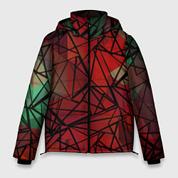 Куртка зимняя мужская Абстрактный геометрический, цвет: 3D-черный