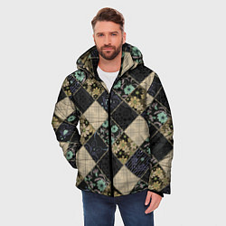 Куртка зимняя мужская Лоскутное шитье, цвет: 3D-черный — фото 2