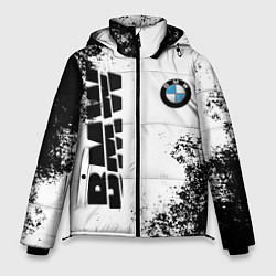 Куртка зимняя мужская BMW БМВ РАЗРЕЗАННОЕ ЛОГО, цвет: 3D-черный
