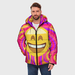 Куртка зимняя мужская Абстракция позитив Красочный и яркий принт, цвет: 3D-светло-серый — фото 2