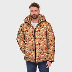 Куртка зимняя мужская Праздничное Печенье, цвет: 3D-черный — фото 2