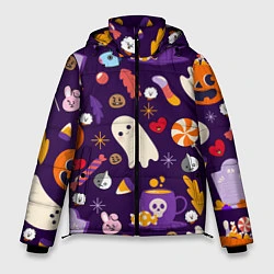 Мужская зимняя куртка HALLOWEEN BTS BT21 PATTERN БТ21 БТС ХЕЛЛОУИН