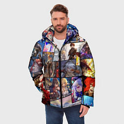 Куртка зимняя мужская Геншин импакт, персонажи, цвет: 3D-черный — фото 2